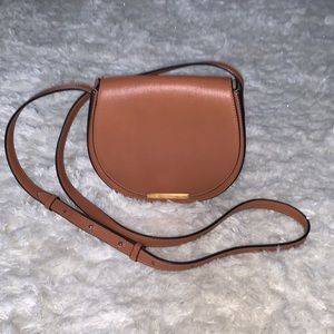 Cuyana small saddle bag brown leather